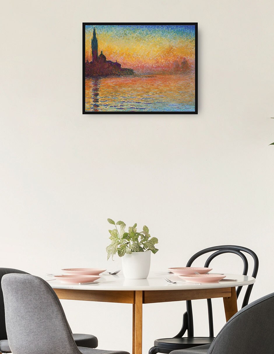 Cuadro decorativo Atardecer en Venecia técnica mixta Crepúsculo 2