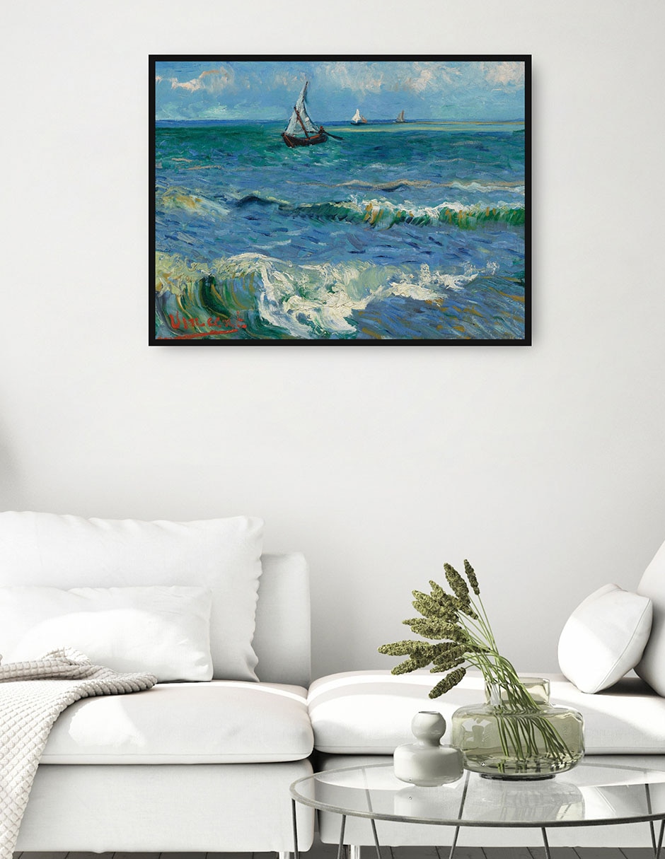 Cuadro decorativo Paisaje marino cerca de Les Saintes Maries de la Mer técnica mixta Olas 2