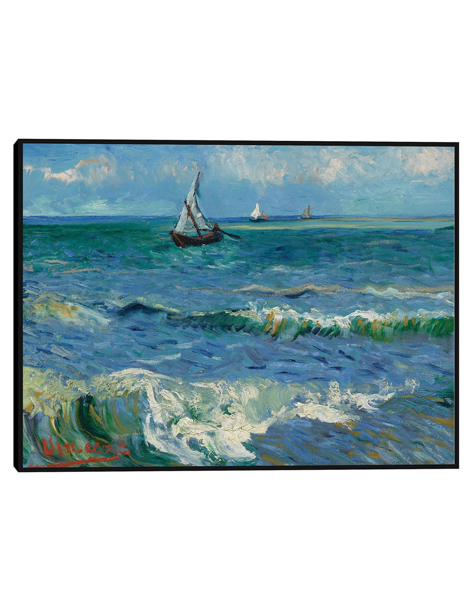 Cuadro decorativo Paisaje marino cerca de Les Saintes Maries de la Mer técnica mixta Olas