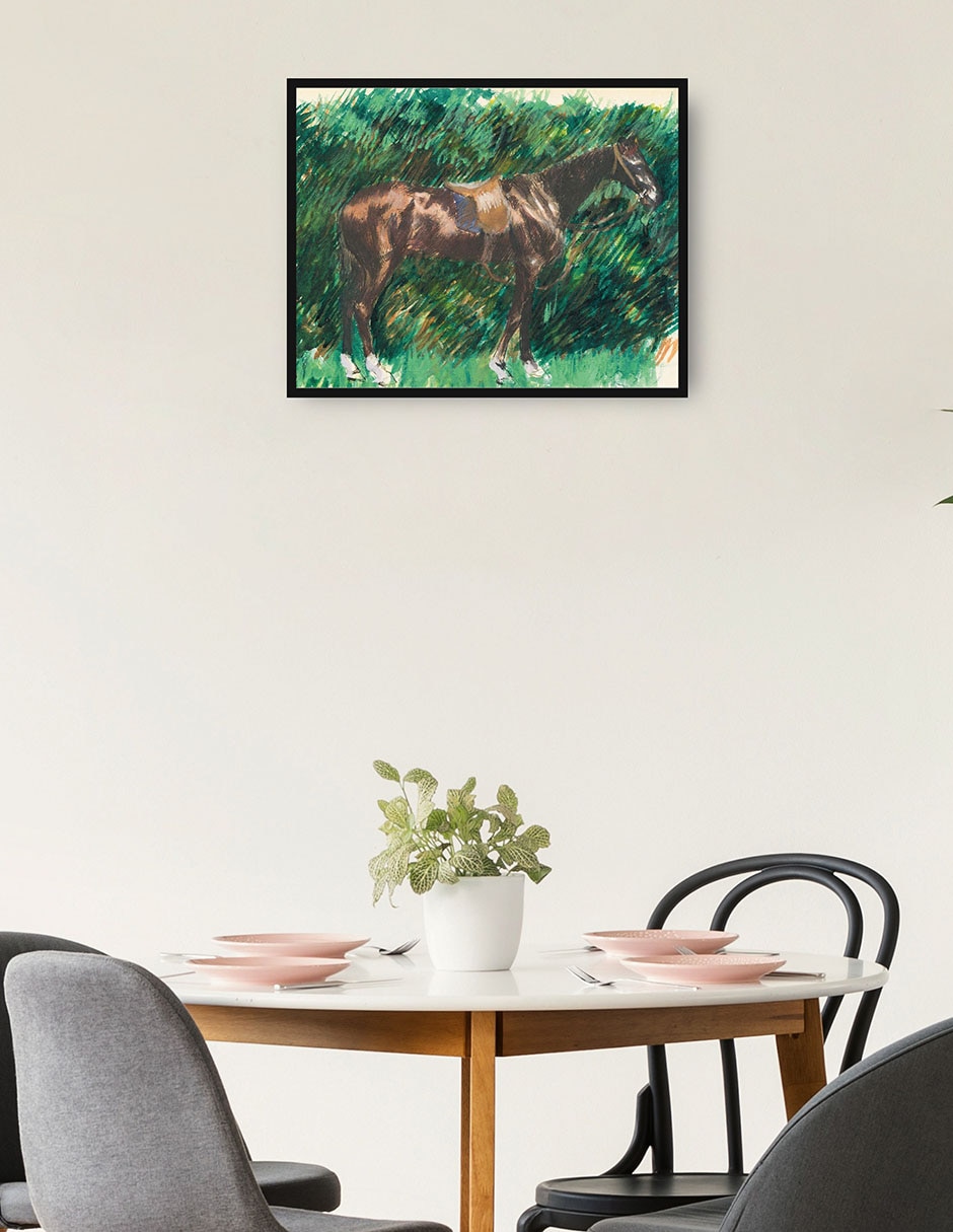 Cuadro decorativo Un caballo técnica mixta Animales Domésticos 2