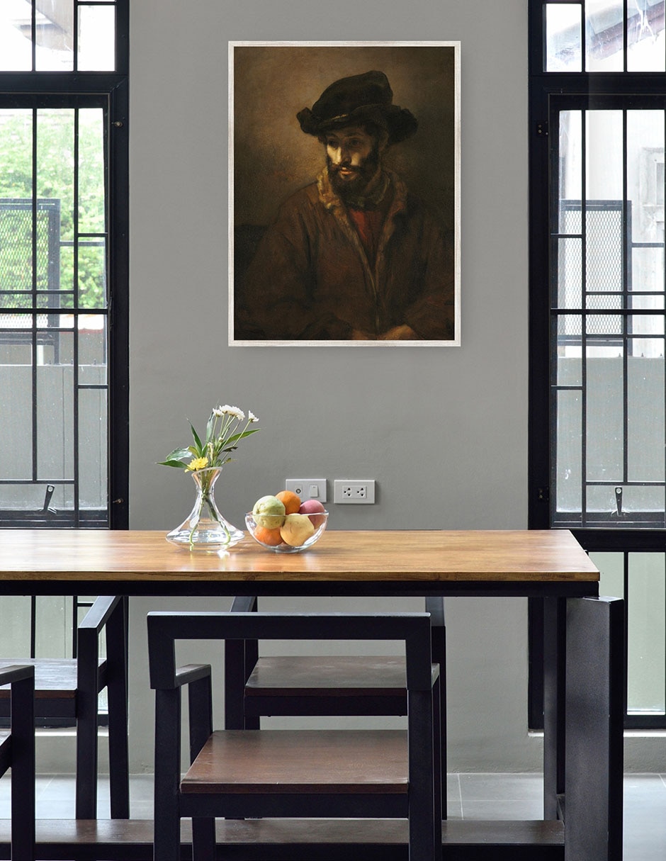 Cuadro decorativo Un Hombre Barbudo Con Sombrero (C. 1655-1660) técnica mixta Fotografía 2