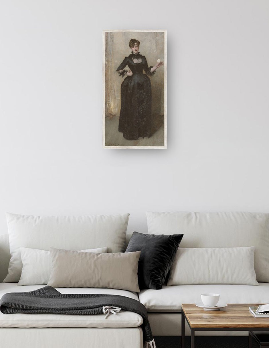 Cuadro decorativo La dama de la rosa (Charlotte Louise Burckhardt) (1882) - Impresión en Lienzo técnica mixta Fotografía 3
