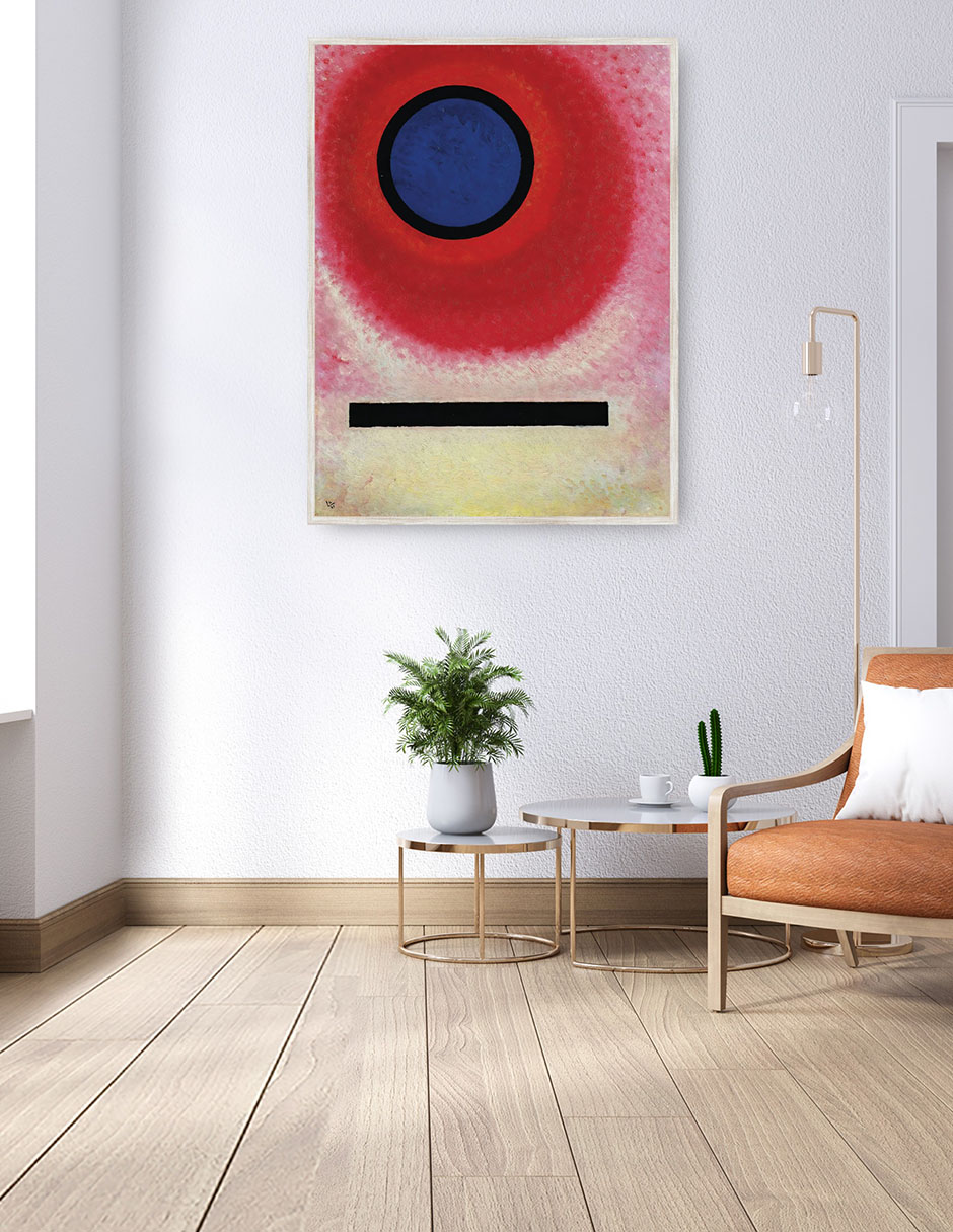 Cuadro decorativo Círculo Azul II (1925) técnica mixta  Abstracto 3