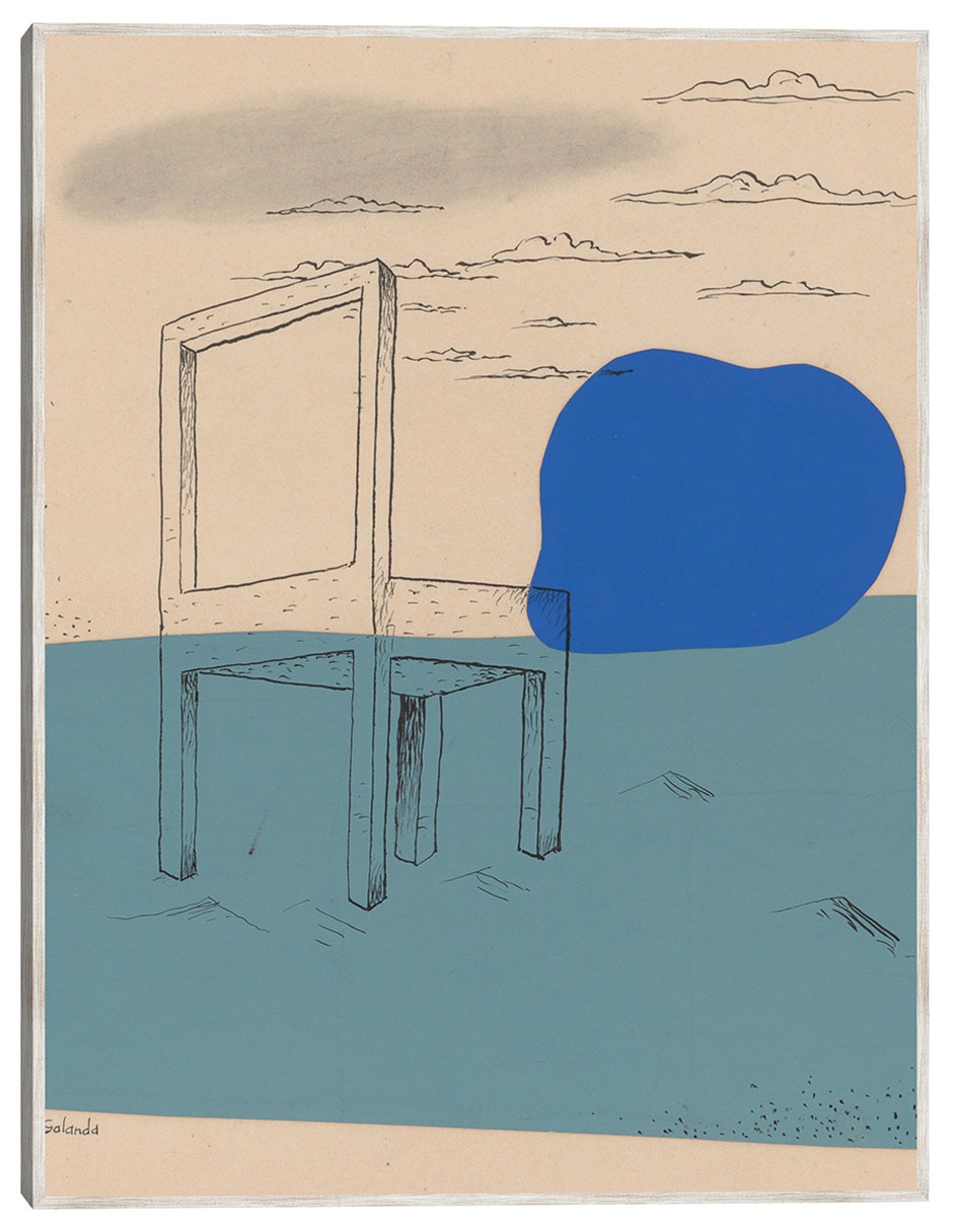 Cuadro decorativo Paisaje Con Silla (1929-1930) técnica mixta Abstracto