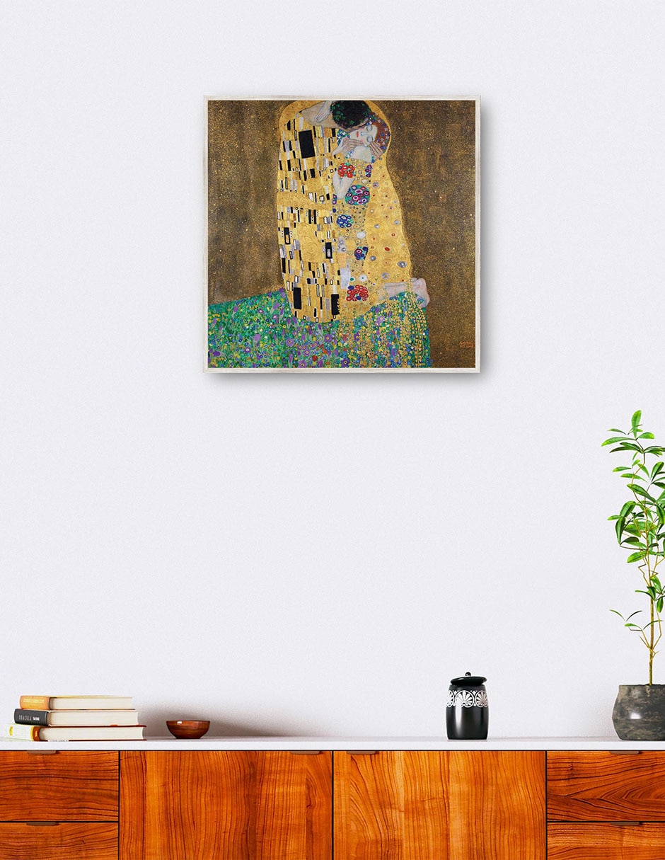 Cuadro decorativo El Beso técnica mixta Abstracto 2