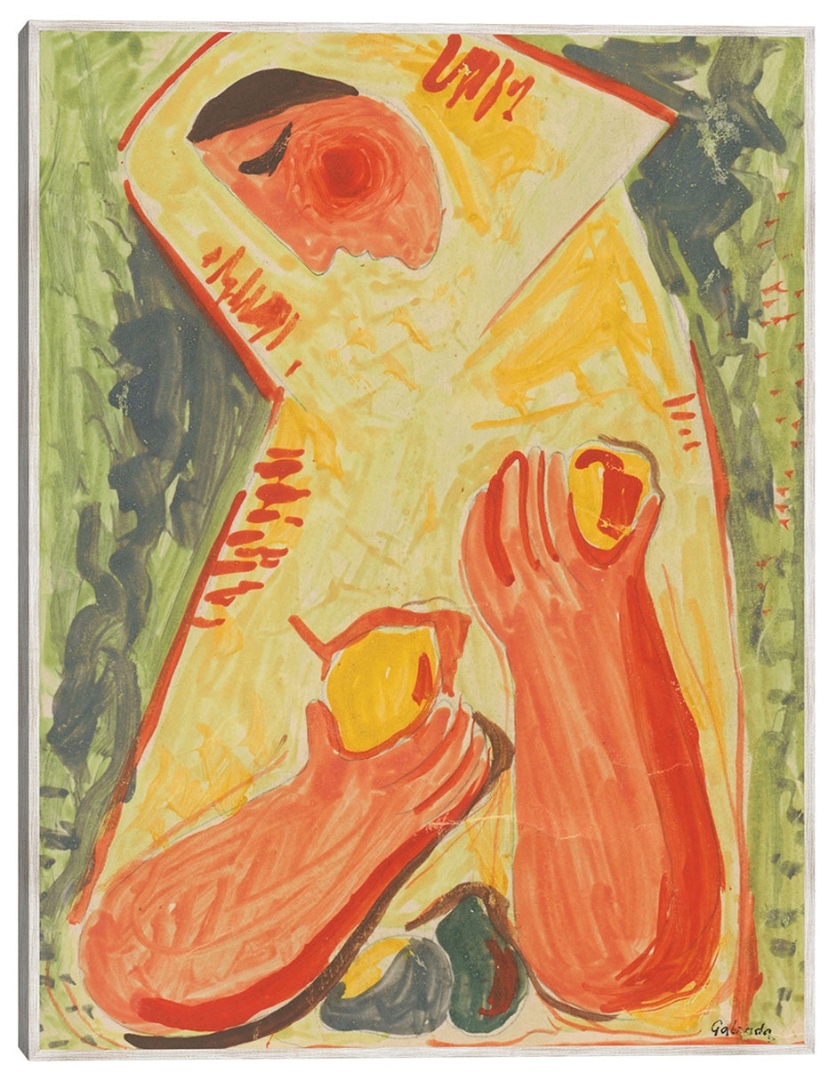 Cuadro decorativo Mujer Con Frutas (1937-1938) técnica mixta Abstracto Cuadro decorativo Mujer Con Frutas (1937-1938) técnica mixta Abstracto