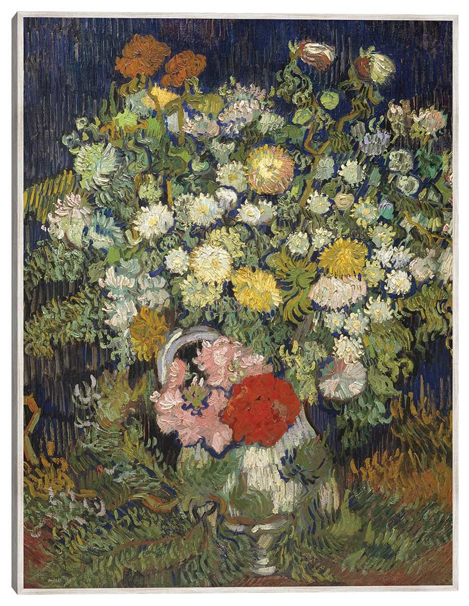 Cuadro decorativo Ramo De Flores En Un Jarrón (1890) técnica mixta Arreglo Floral