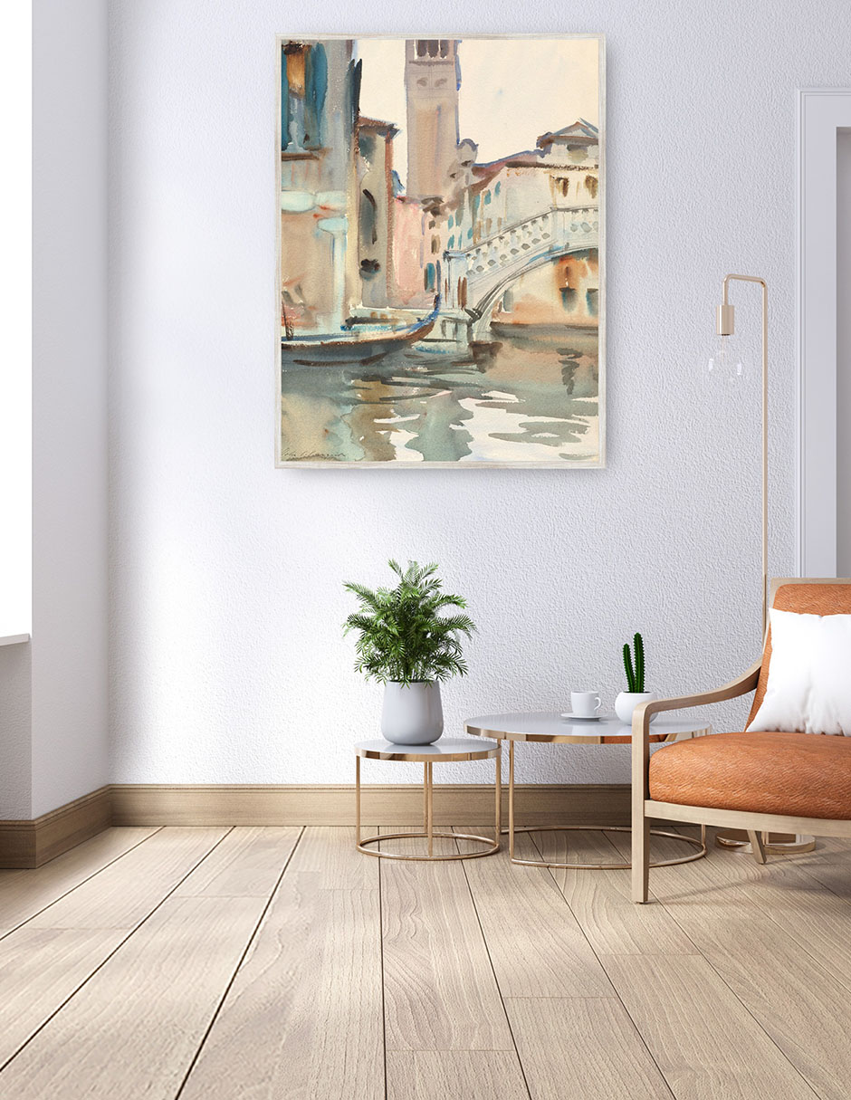 Cuadro decorativo Un Puente Y Campanario, Venecia (1902-1904) técnica mixta Puentes 2