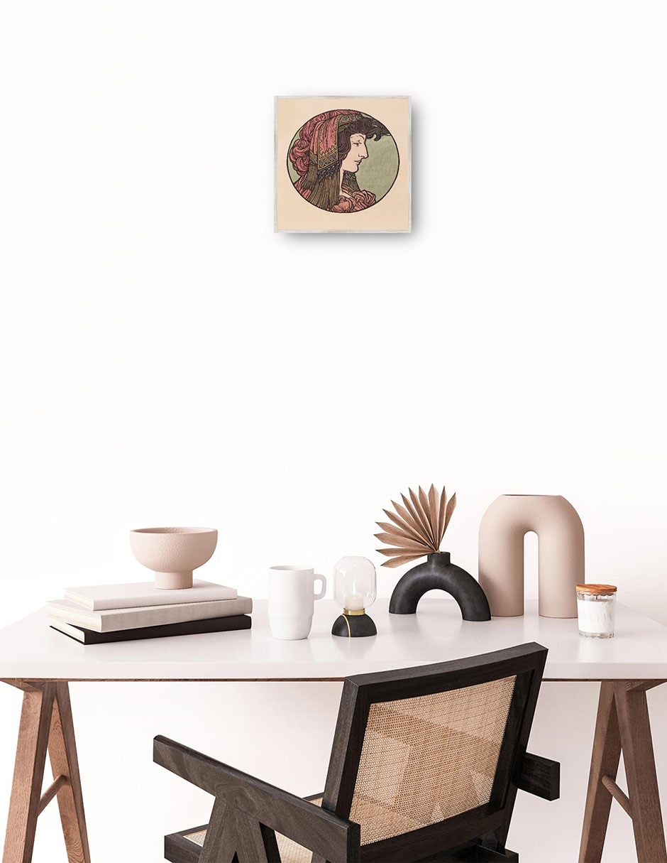 Cuadro decorativo Vidriera Para La Fachada De La Boutique Fouquet V técnica mixta Gente 2