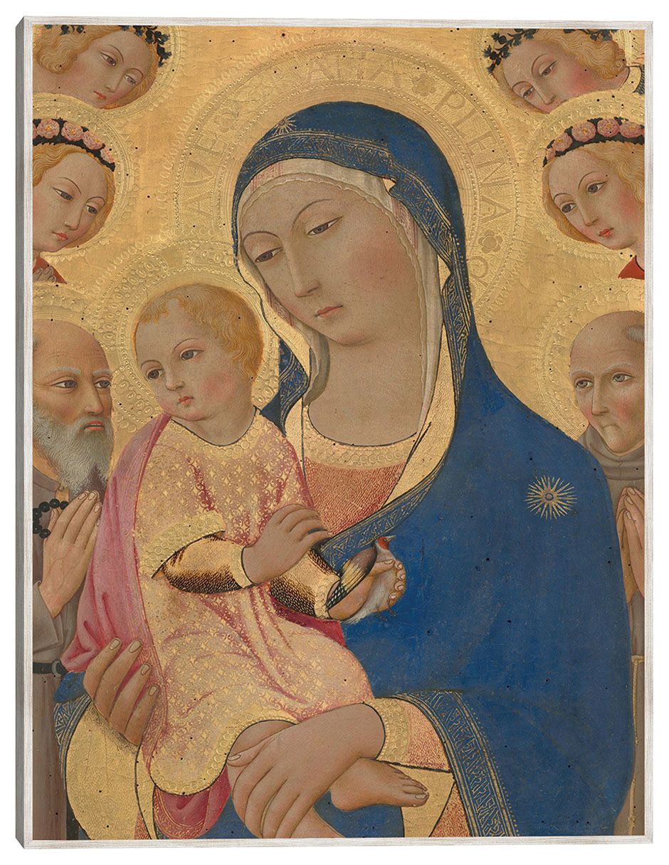 Cuadro decorativo La Virgen Y El Niño Con San Jerónimo, San Bernardino Y Ángeles C. 1460/1470 técnica mixta Vírgenes Cuadro decorativo La Virgen Y El Niño Con San Jerónimo, San Bernardino Y Ángeles C. 1460/1470 técnica mixta Vírgenes