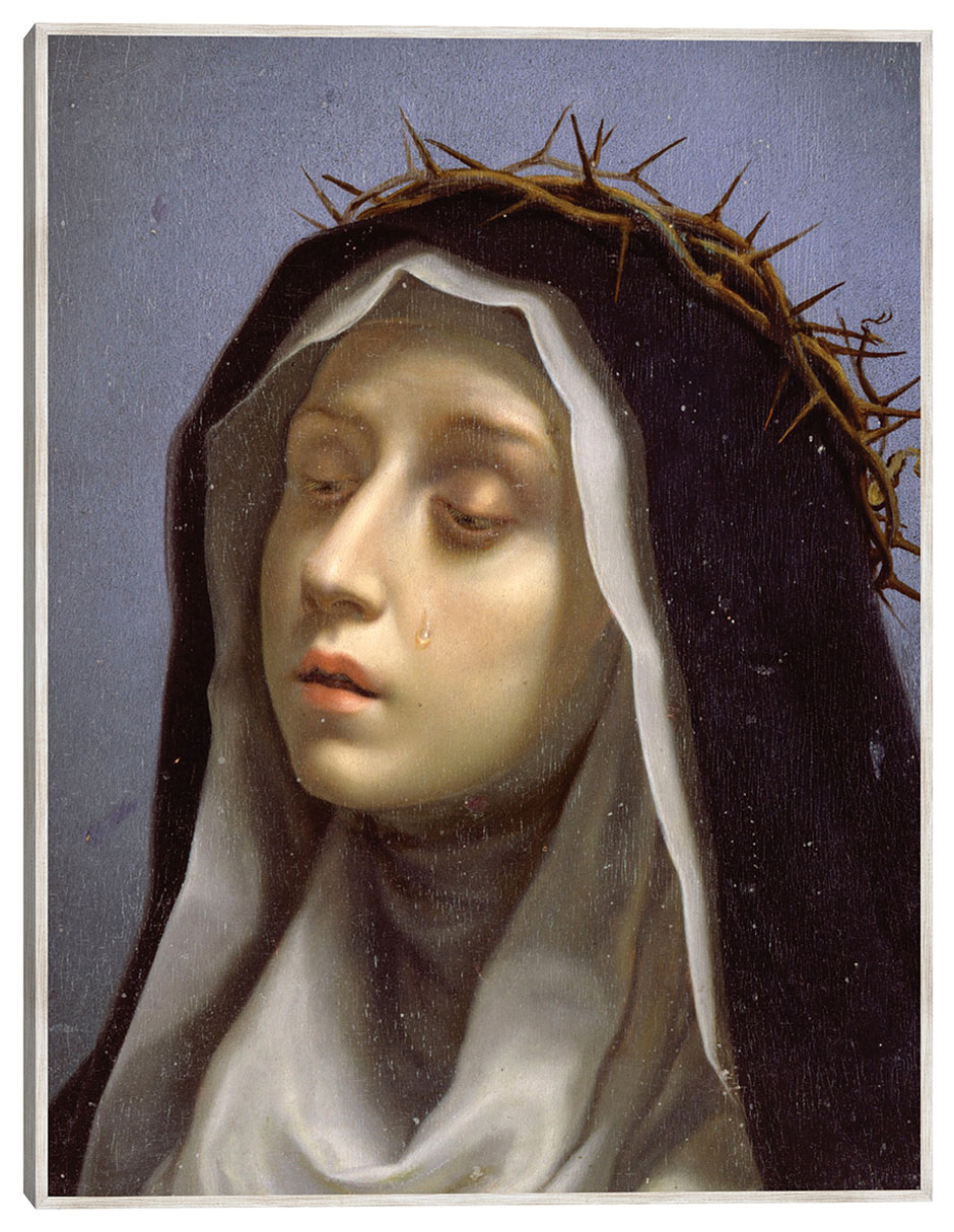 Cuadro decorativo Santa Catalina De Siena técnica mixta Vírgenes