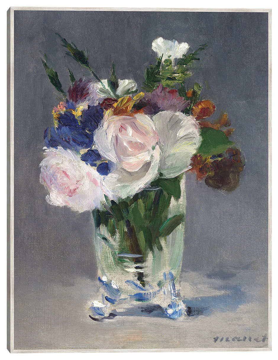Cuadro decorativo Flores En Un Jarrón de Cristal (C. 1882) técnica mixta Floreros Cuadro decorativo Flores En Un Jarrón de Cristal (C. 1882) técnica mixta Floreros