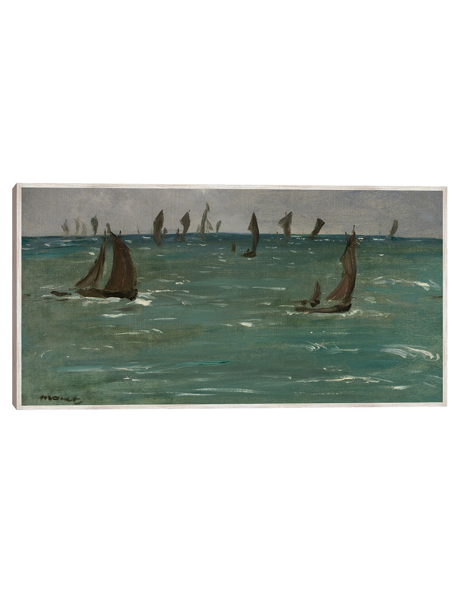 Cuadro decorativo Barcos En Berck-Sur-Mer (1873) técnica mixta Navegación