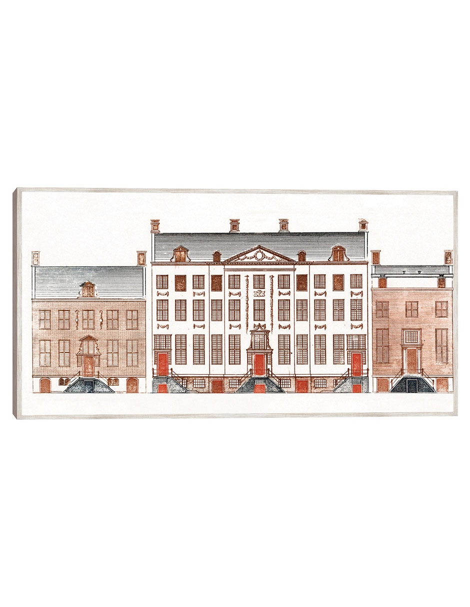 Cuadro decorativo Casas Del Canal de Amsterdam En El Herengracht 471-477 técnica mixta Arquitectura