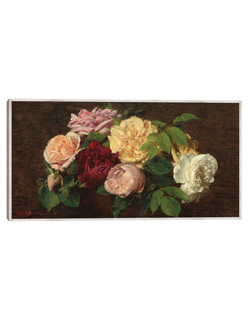 Cuadro decorativo Rosas De Niza Sobre Una Mesa, 1882 técnica mixta Arreglo Floral