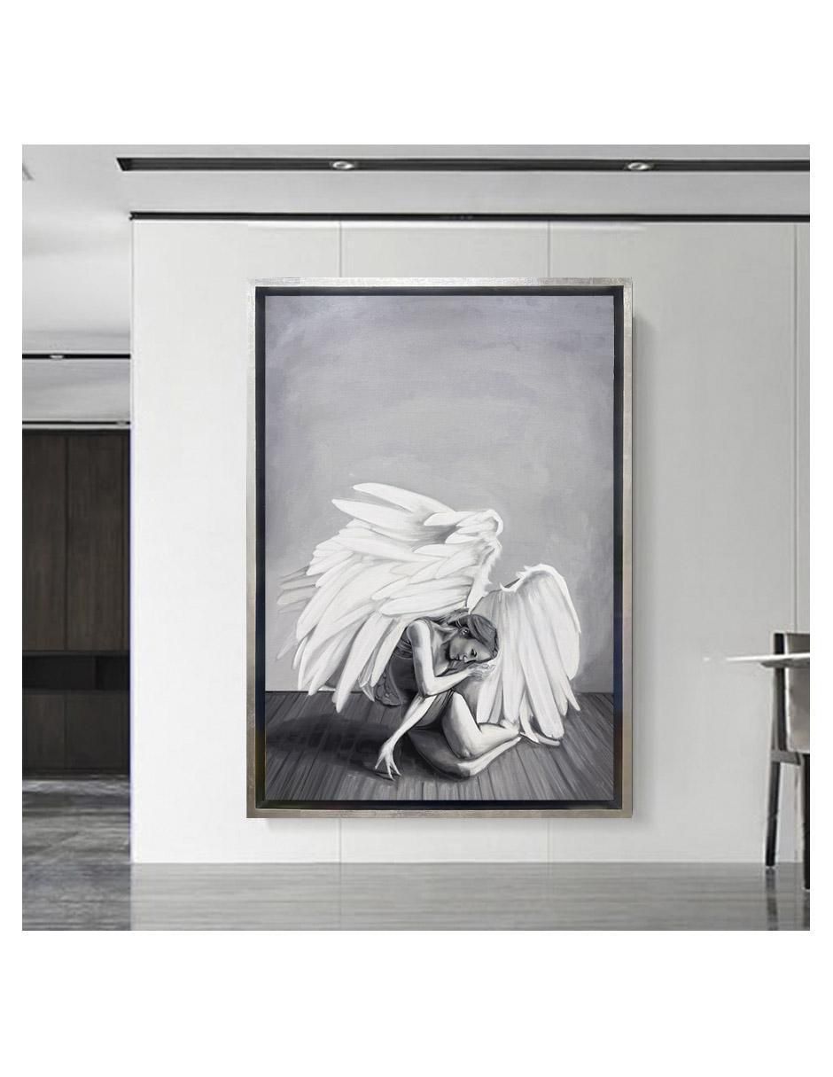 Pintura Broken Wings técnica acrílico Ángeles 3
