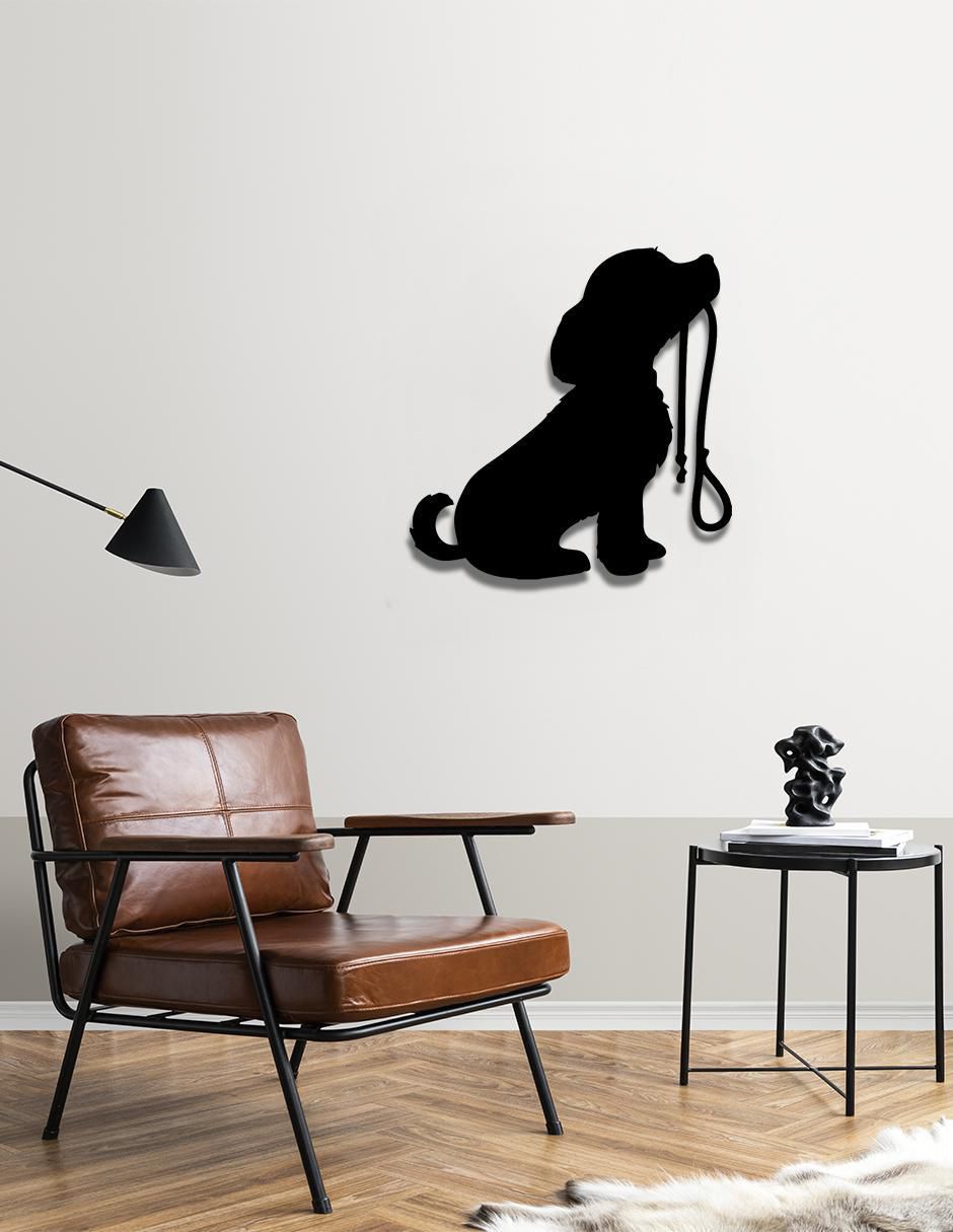 Cuadro decorativo perro con correa 2