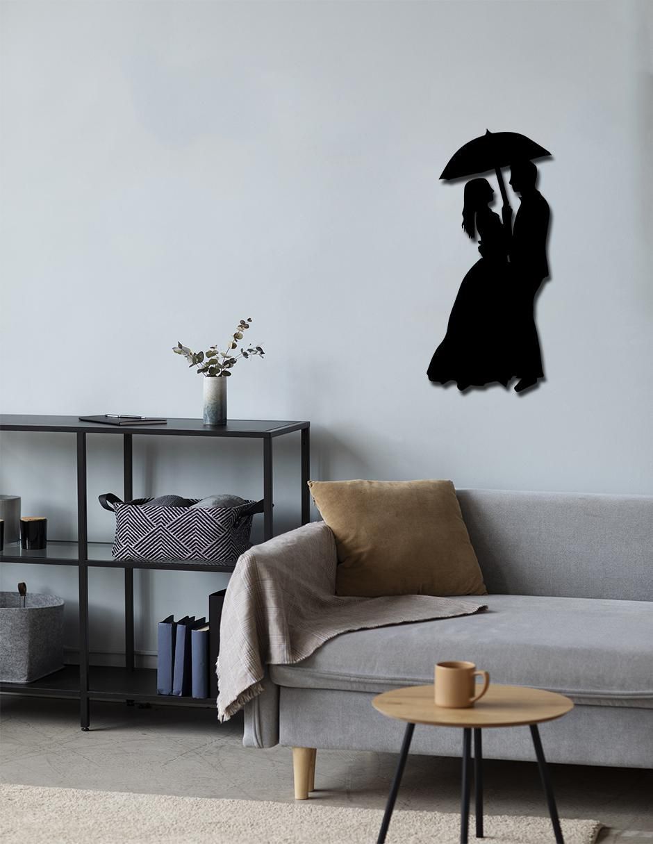 Cuadro decorativo pareja bajo la lluvia 3