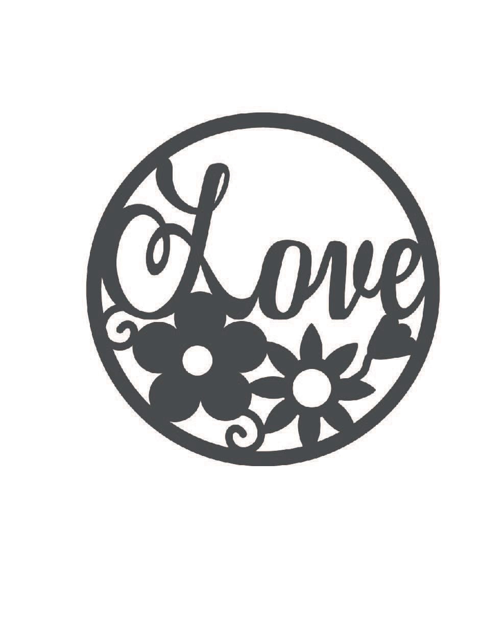 Cuadro decorativo flores love