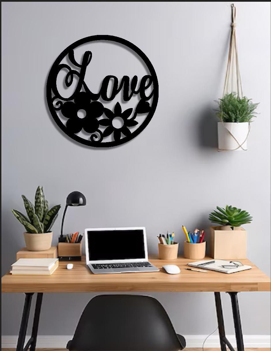 Cuadro decorativo flores love 2