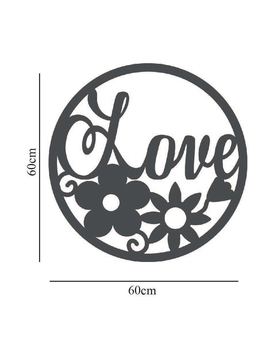 Cuadro decorativo flores love 5
