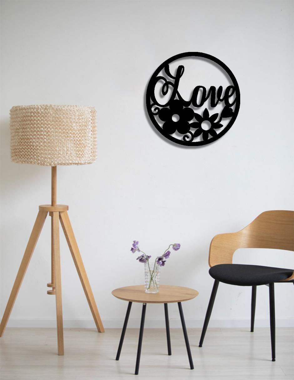 Cuadro decorativo flores love 3