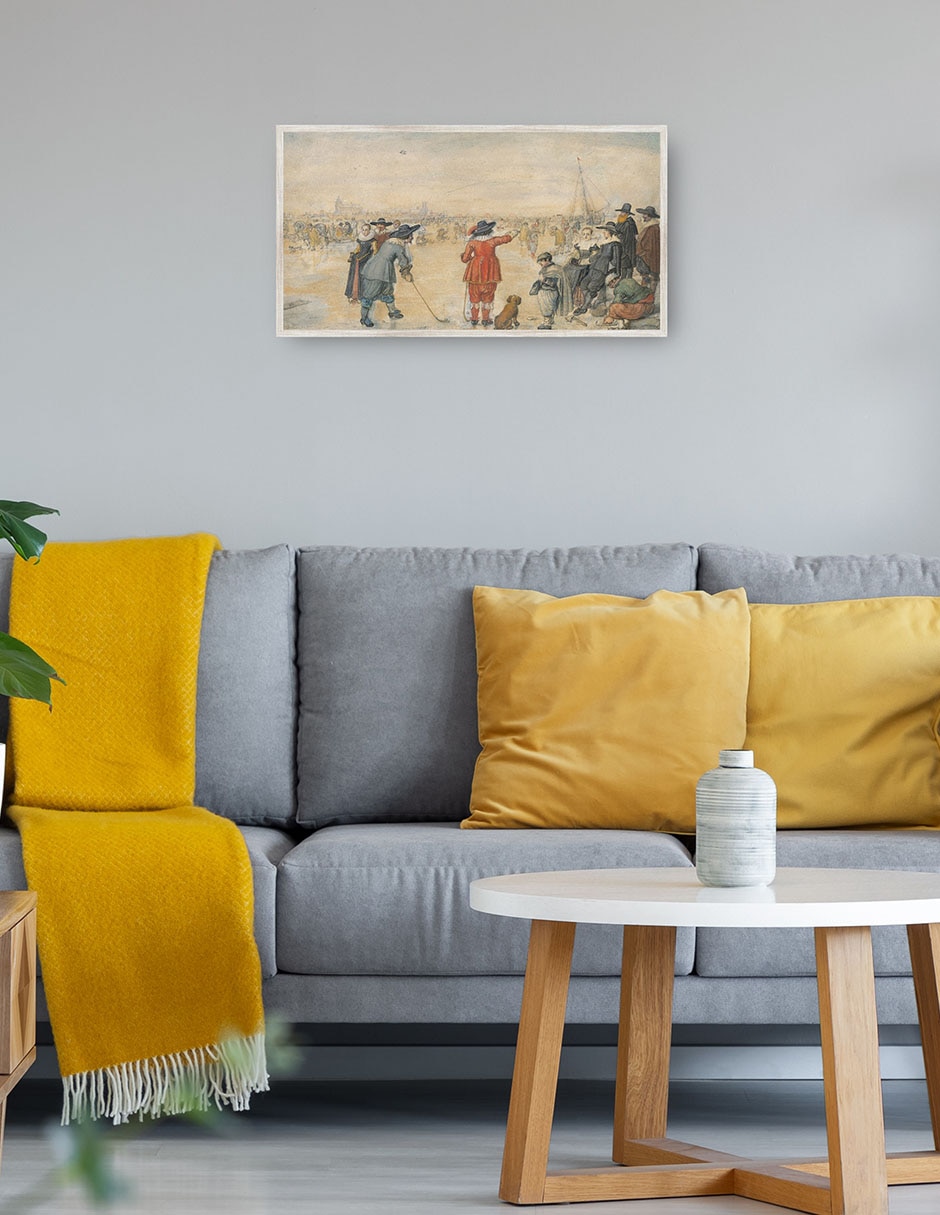 Cuadro decorativo Juegos de Invierno En El Río Helado Ijssel técnica mixta Gente 2