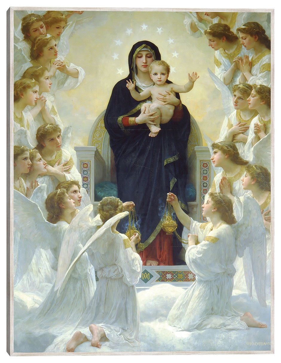 Cuadro decorativo La Virgen Con Los Ángeles (1900) técnica mixta Vírgenes
