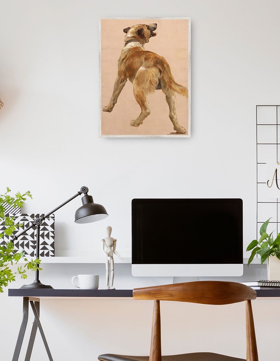 Cuadro decorativo Estudio Del Perro Guía Homѐre Et Son técnica mixta Animales Domésticos 2