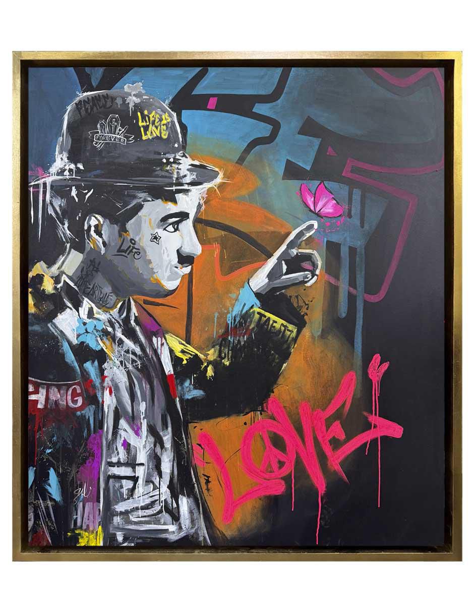 Pintura Chaplin técnica mixta Pintura Chaplin técnica mixta