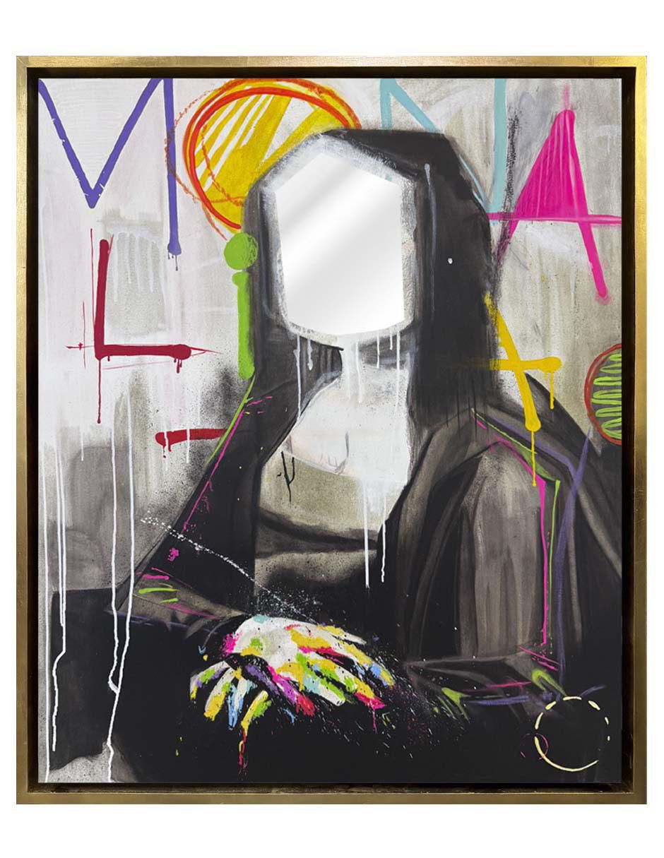 Pintura I'm Mona técnica acrílico Mona Lisa
