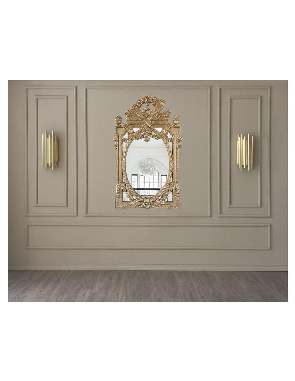 Espejo rectangular tallado a mano 4