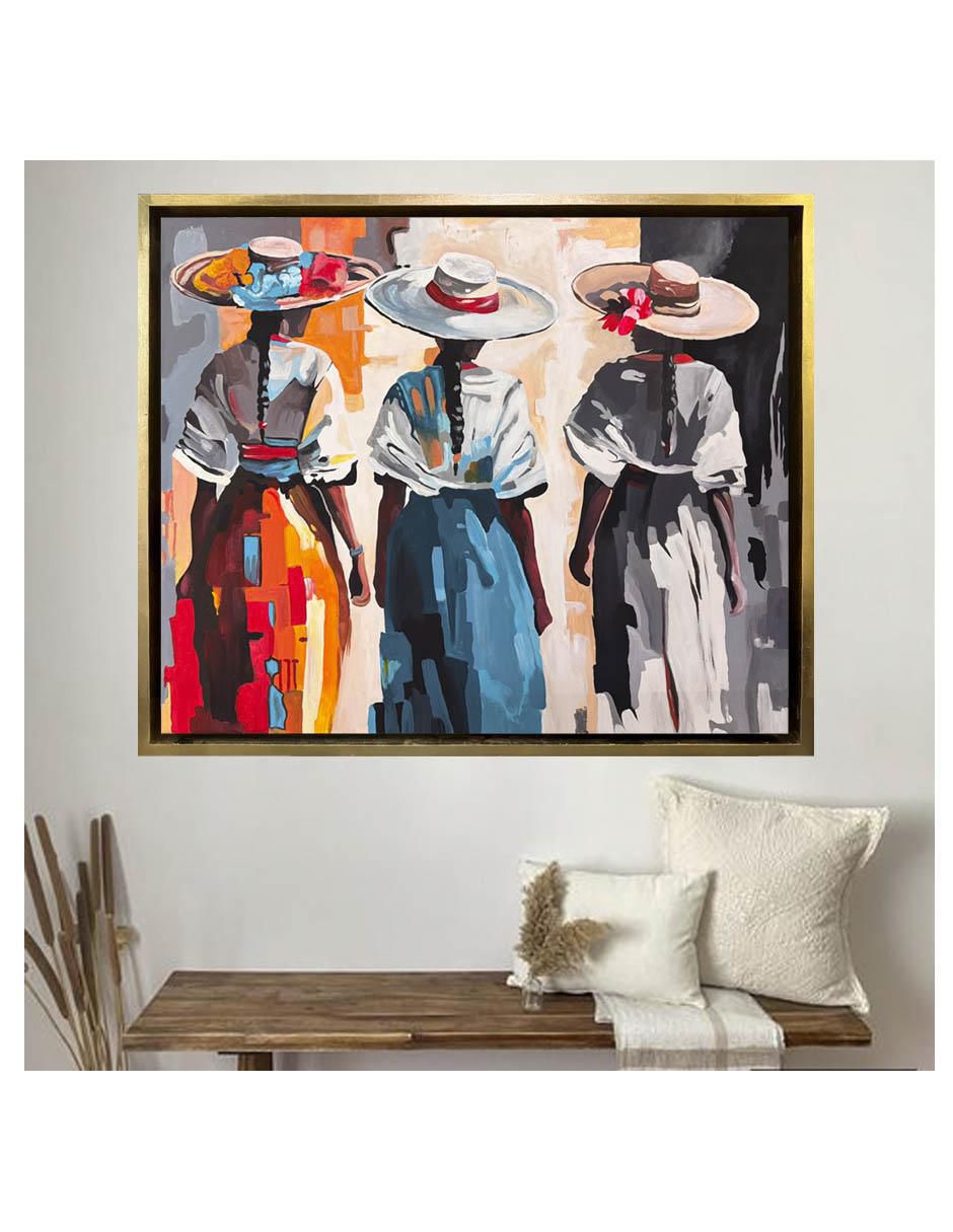 Pintura Tres Fuerzas técnica acrílico Culturales 2