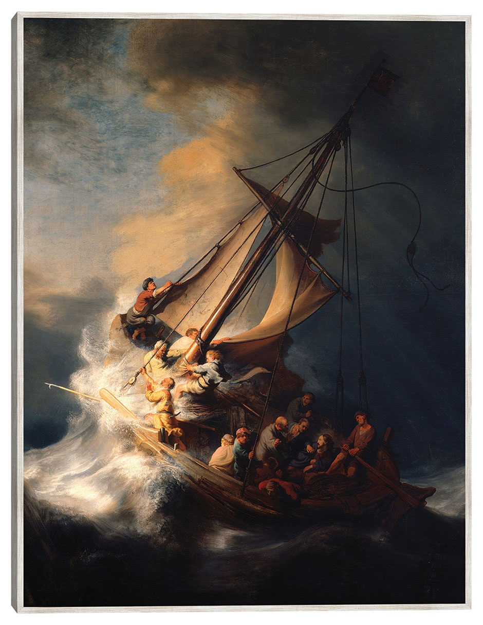 Cuadro decorativo La Tormenta En El Mar De Galilea técnica mixta Religión y Espiritualidad