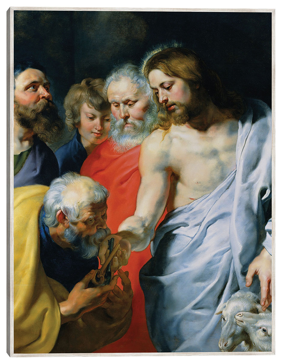 Cuadro decorativo El Encargo De Cristo A Pedro (C. 1616) técnica mixta Figuras Celestiales