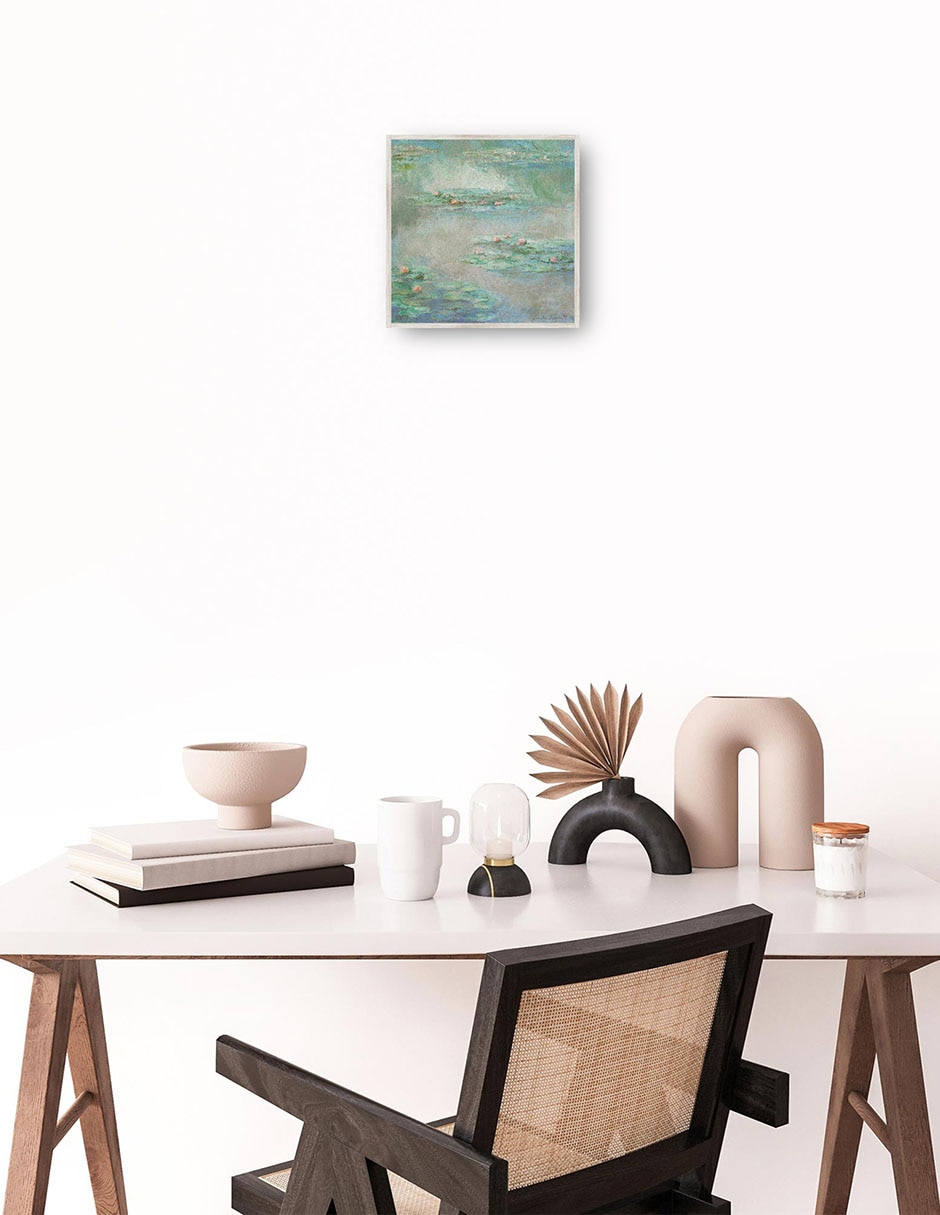Cuadro decorativo Lirios De Agua técnica mixta Lagos 4