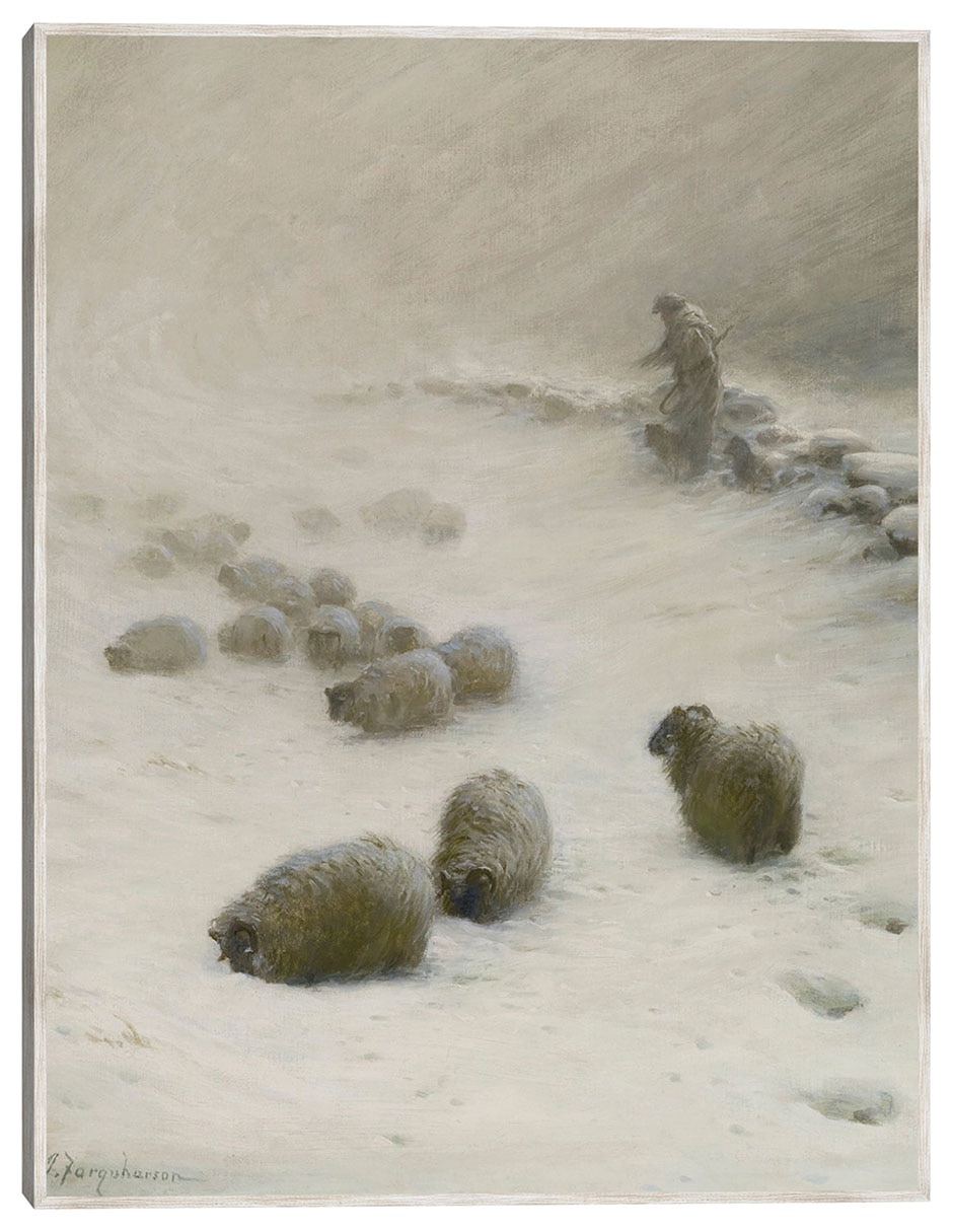 Cuadro decorativo Sopla, Sopla, Viento Invernal, Ca 1919 técnica mixta Paisajes