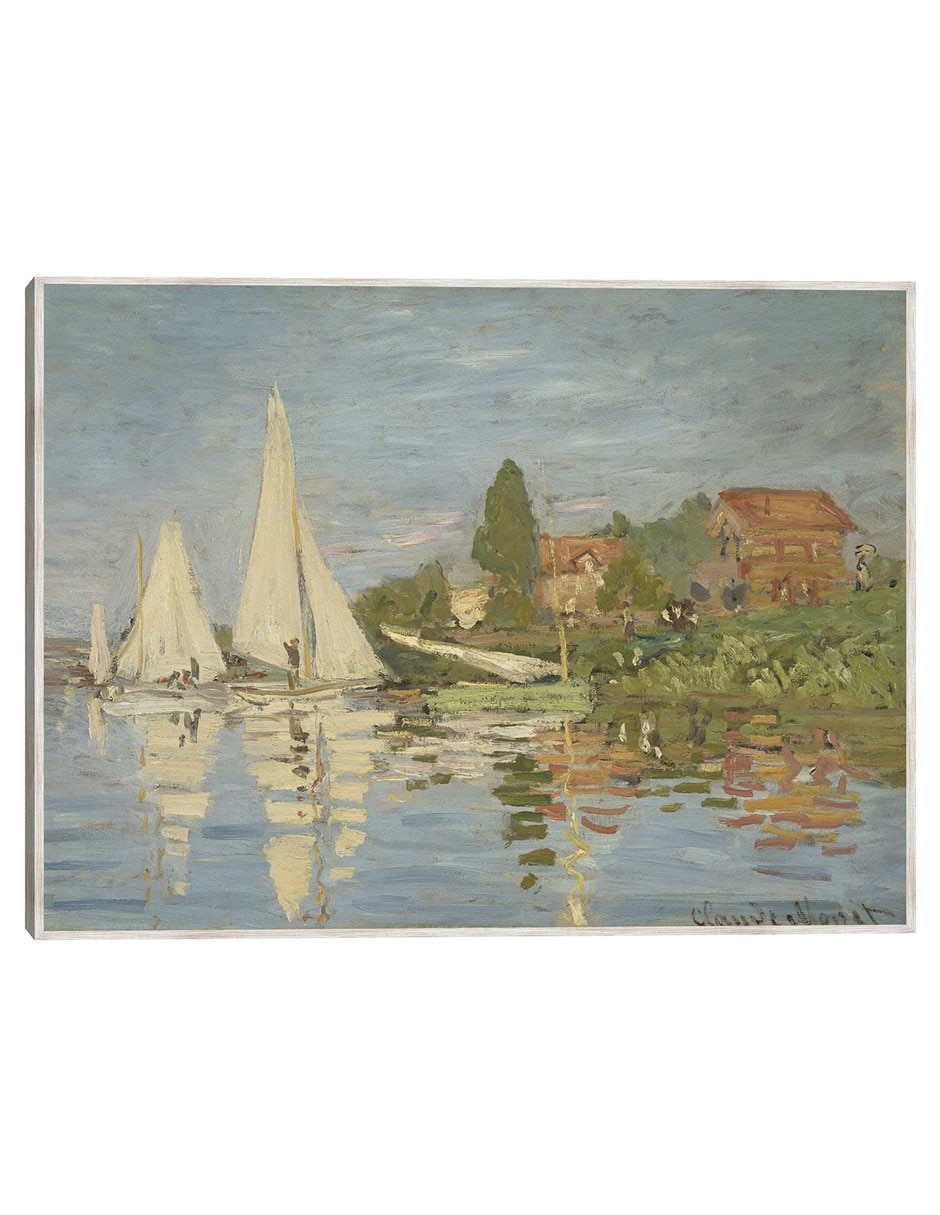 Cuadro decorativo Regatas En Argenteuil (Hacia 1872) técnica mixta Navegación
