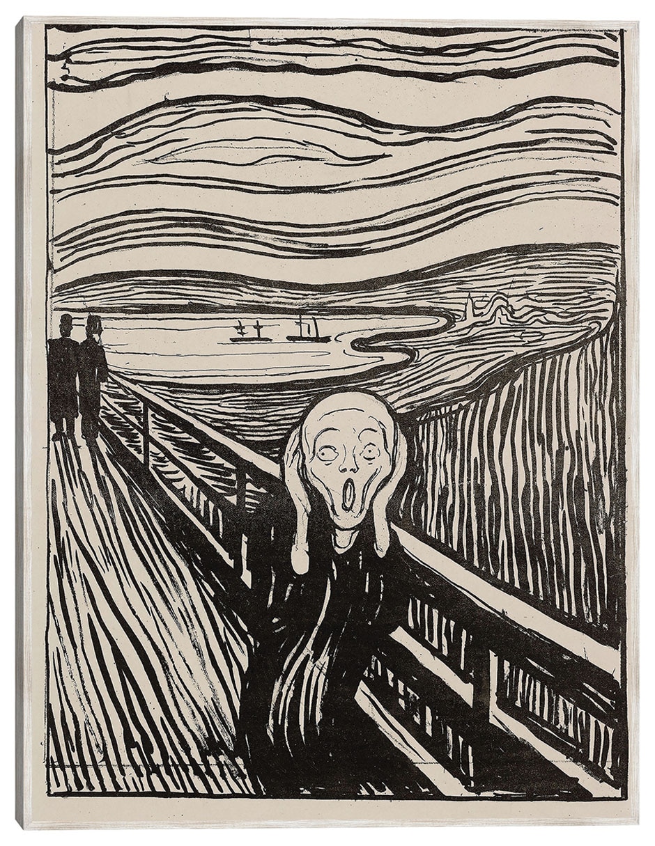 Cuadro decorativo El Grito (1895) técnica mixta Formas