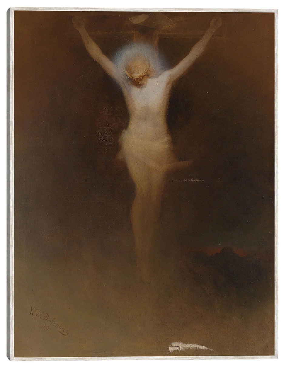 Cuadro decorativo Cristo En La Cruz (1891) técnica mixta Figuras Celestiales