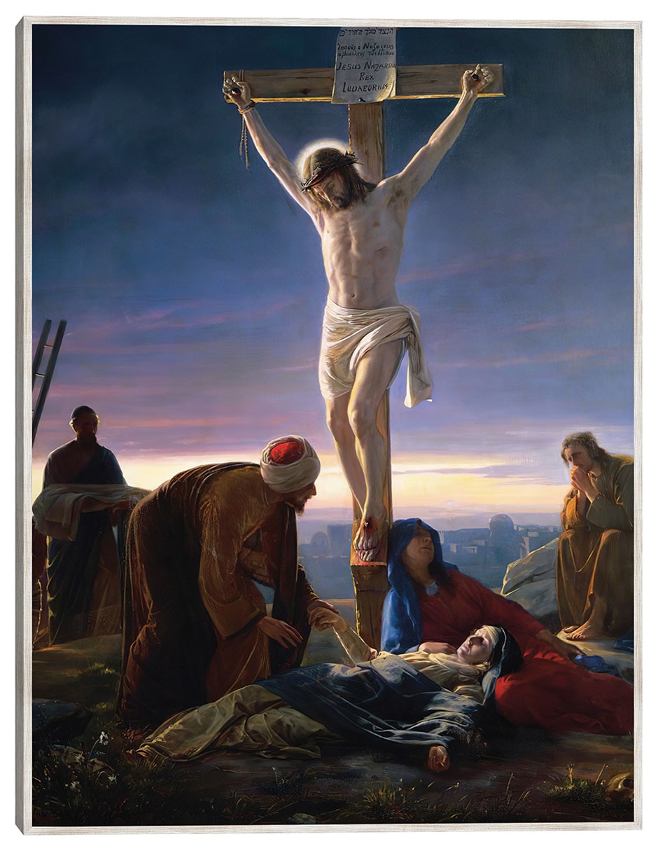 Cuadro decorativo Cristo En La Cruz (1870) técnica mixta Figuras Celestiales