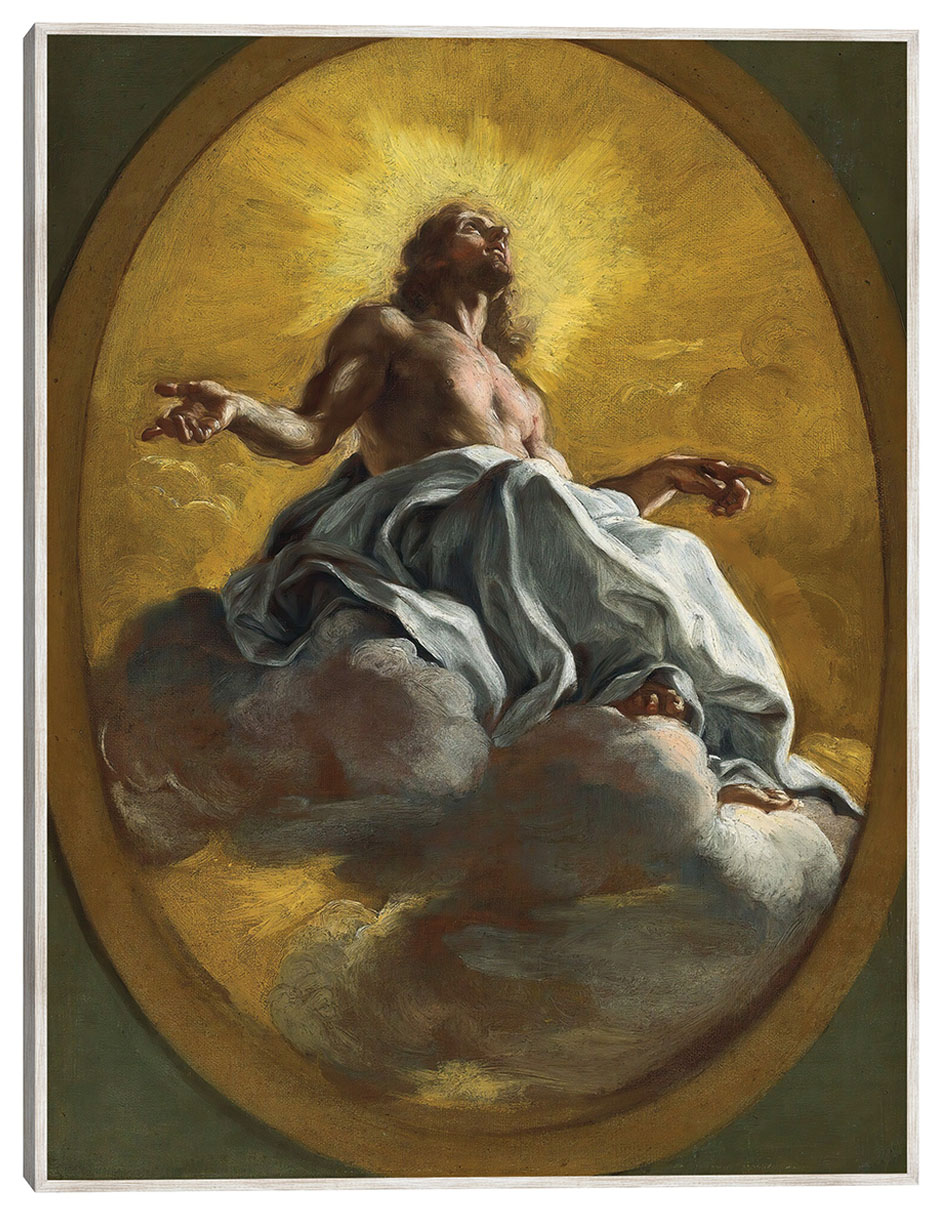 Cuadro decorativo Cristo En Gloria técnica mixta Figuras Celestiales