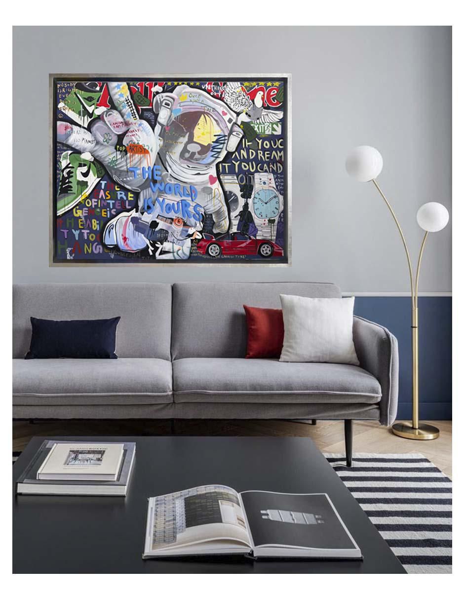 Pintura The World Is Yours Iii técnica acrílico Milleniart 3