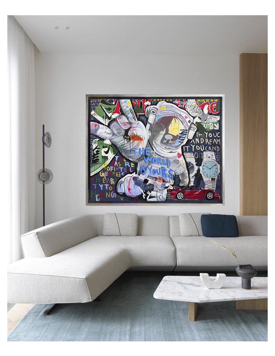 Pintura The World Is Yours Iii técnica acrílico Milleniart 4