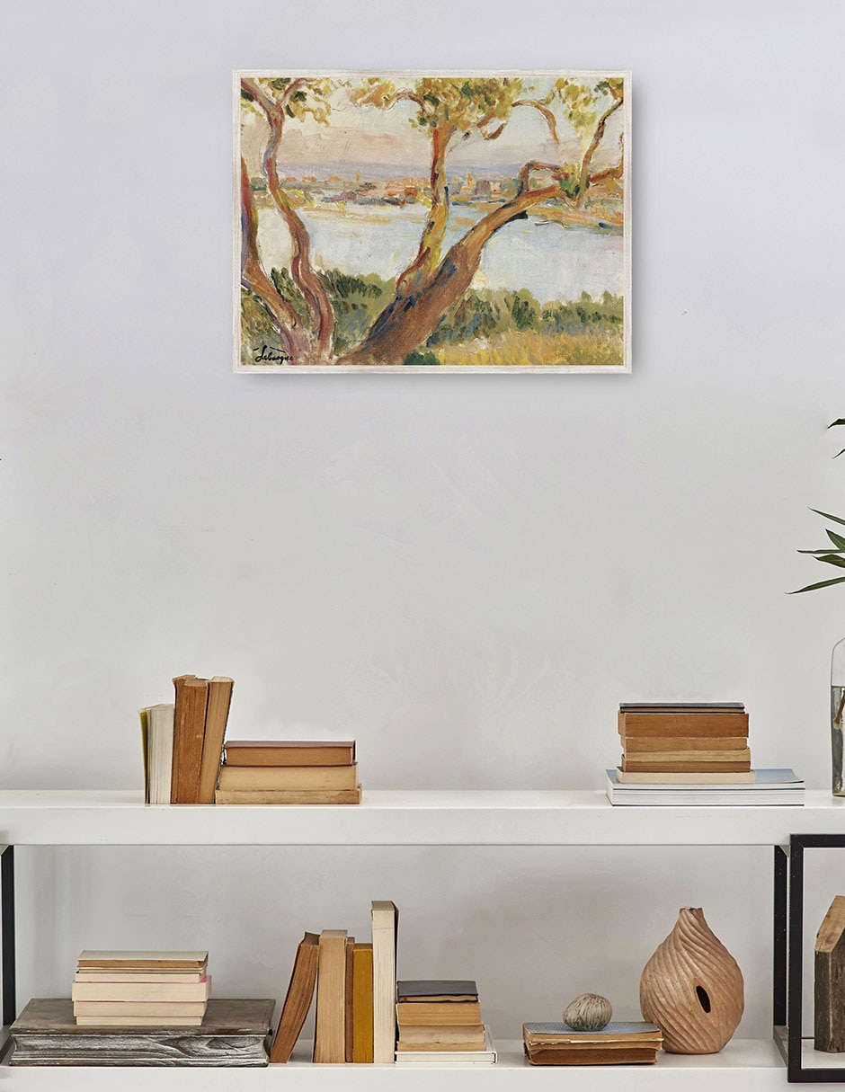 Cuadro decorativo Vista De Antibes técnica mixta Lagos 2