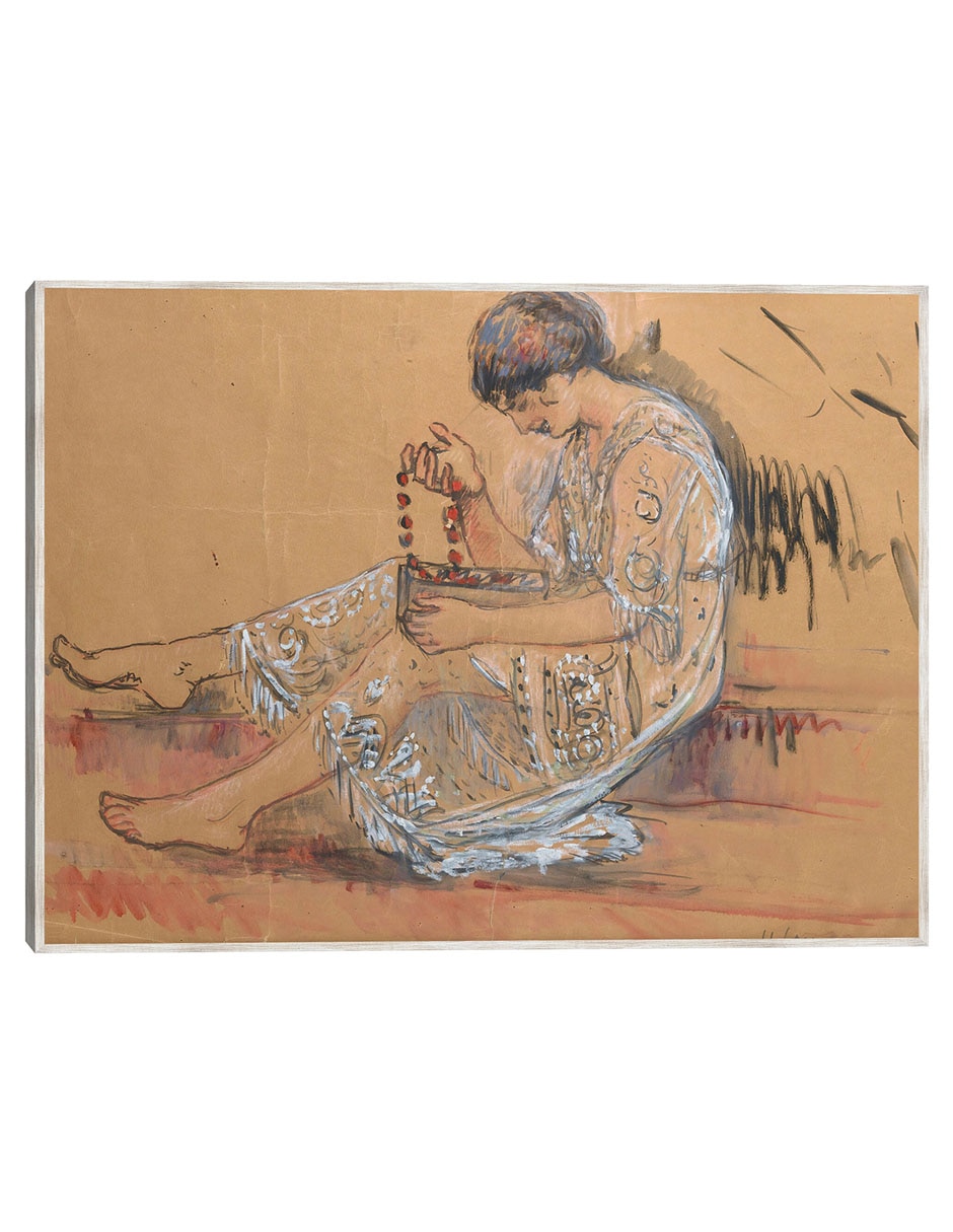 Cuadro decorativo Femme Au Collier (Étude Pour L’offrande Au Jardin) (1917) técnica mixta Retratos Cuadro decorativo Femme Au Collier (Étude Pour L’offrande Au Jardin) (1917) técnica mixta Retratos