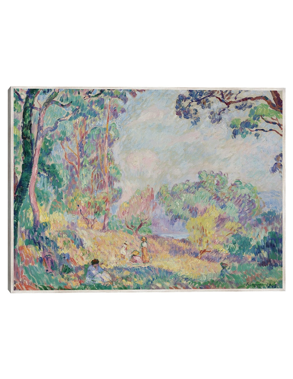 Cuadro decorativo Jeunes Femmes Et Fillettes Dans Un Paysage (1906) técnica mixta Bosques