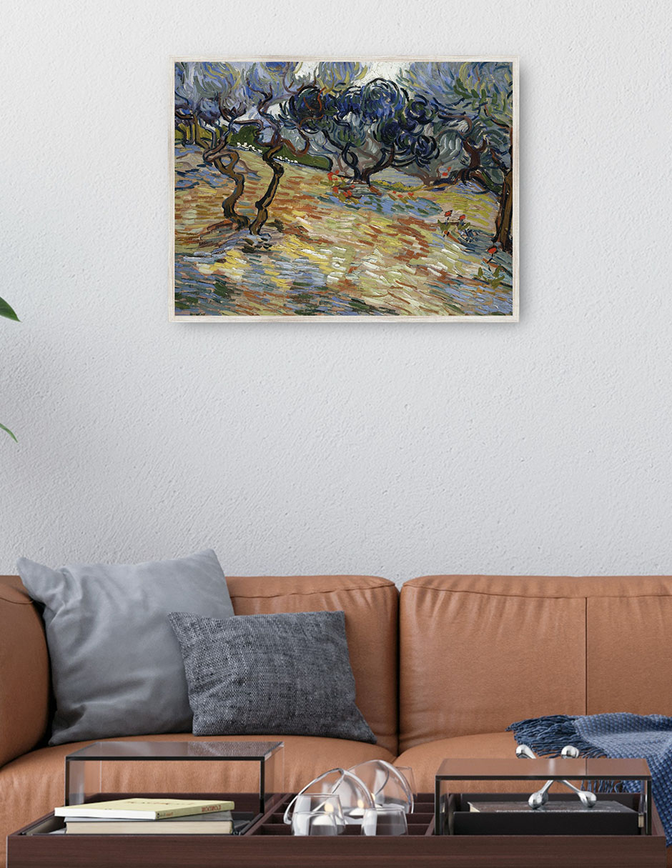 Cuadro decorativo Olivos técnica mixta Campos 2