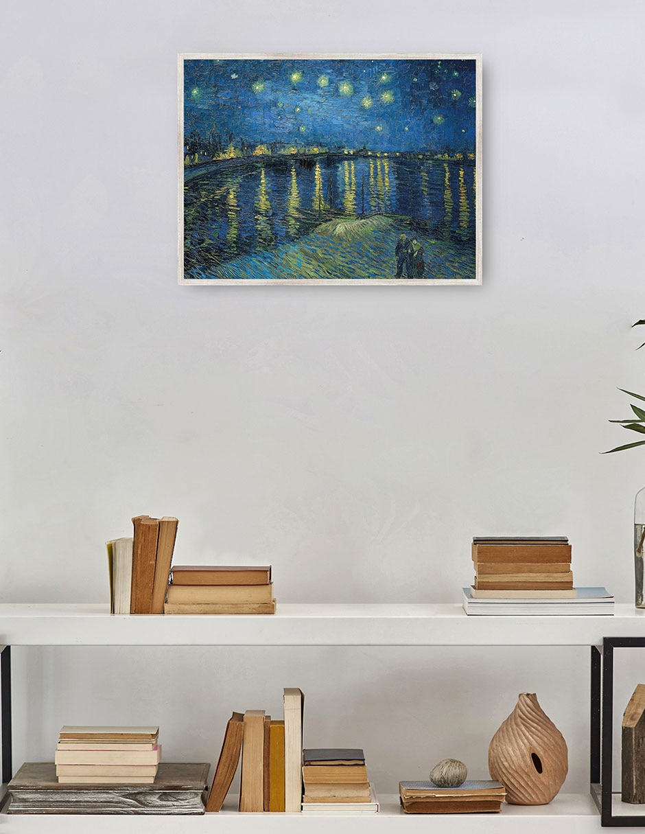Cuadro decorativo Noche Estrellada Sobre El Ródano (1888) técnica mixta Inspiración 2