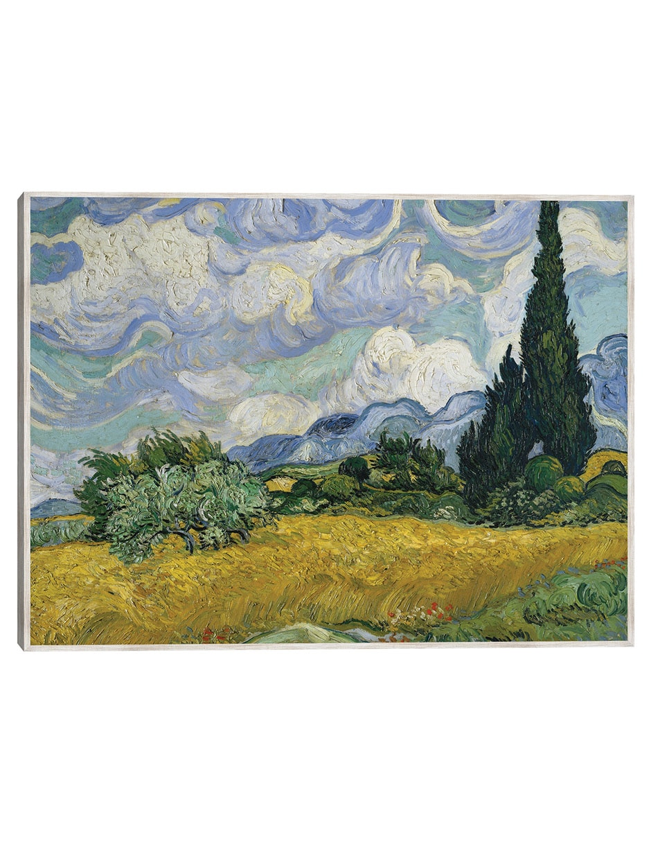 Cuadro decorativo Campo De Trigo Con Cipreses (1889) técnica mixta Campos
